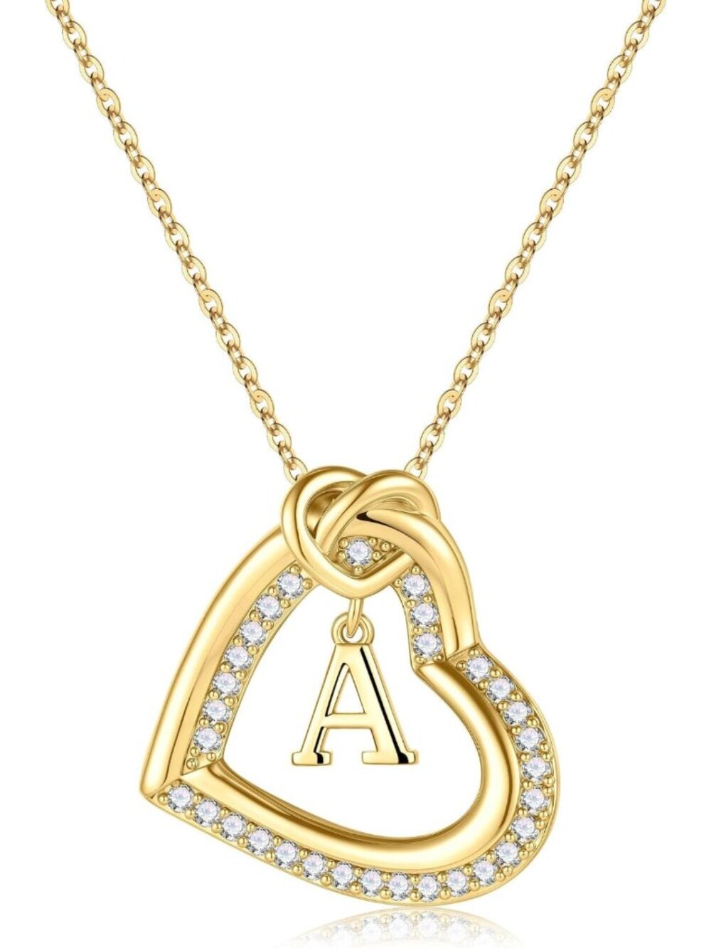 Heart Initial Necklace for Women | Perfect Gift for Girls & Women | Trendy